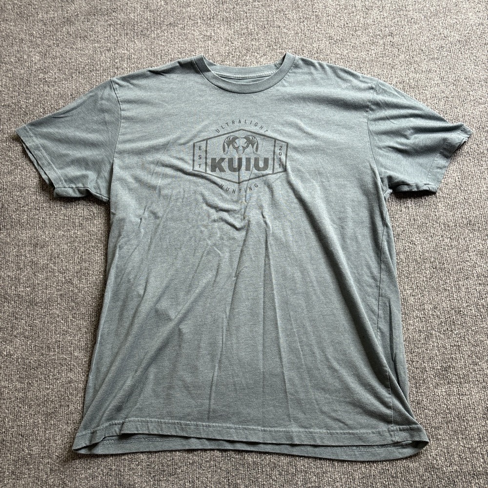 KUIU Ultralight Hunting Graphic T Shirt Mens XL Hunting Blue Logo Cotton Outdoor